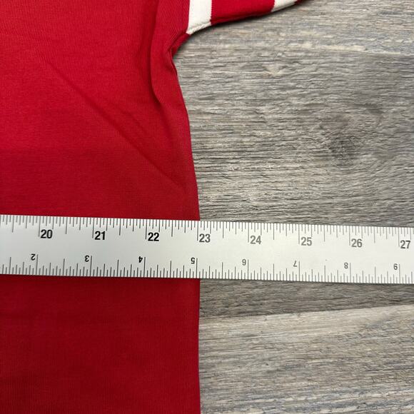 NWT X-Girl Red Mens L Sexy Devil Girl Graphic Long Sleeve‎ T Rex Football Tee - Picture 5 of 7